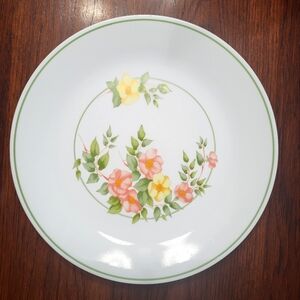 Vintage Corelle Corning Windsor Rose 10.25 Inch Floral Dinner Plate Set Of 4 USA